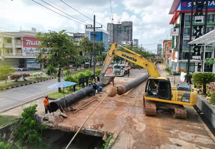 ระบบรวบรวมน้ำเสีย HDPE ขนาด 1,000 มม.