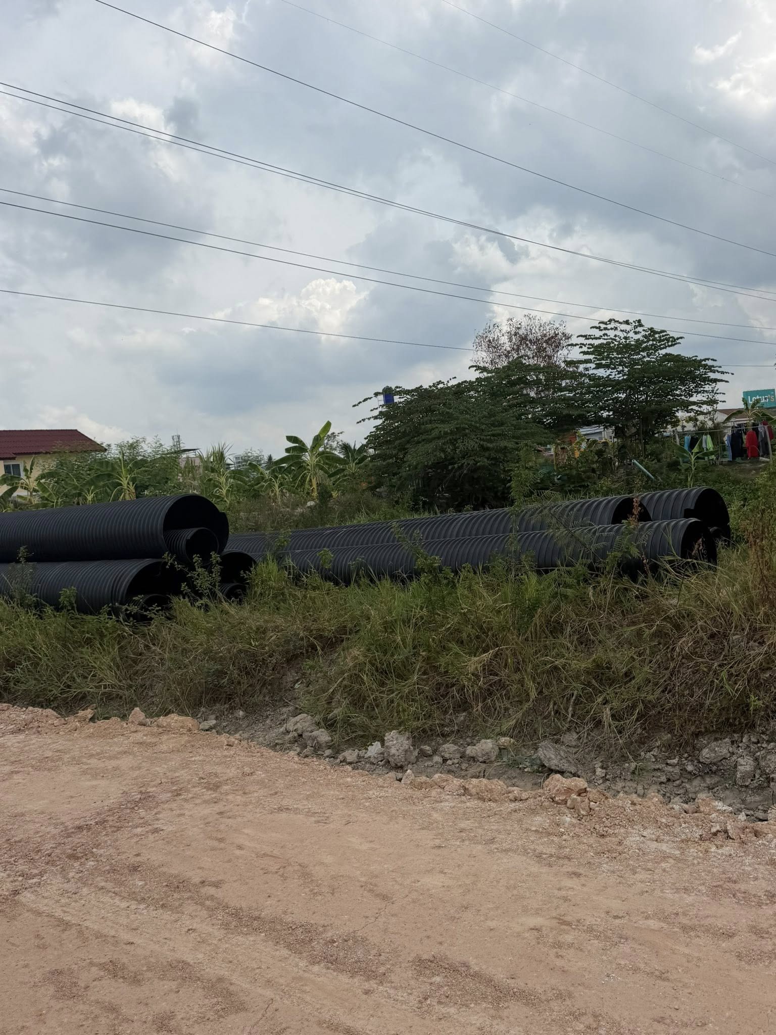 ท่อลอนพอลิเอทิลีนเสริมเหล็ก ระบายน้ำเทศบาลนครหาดใหญ่ Corrugated pipe Hatyai