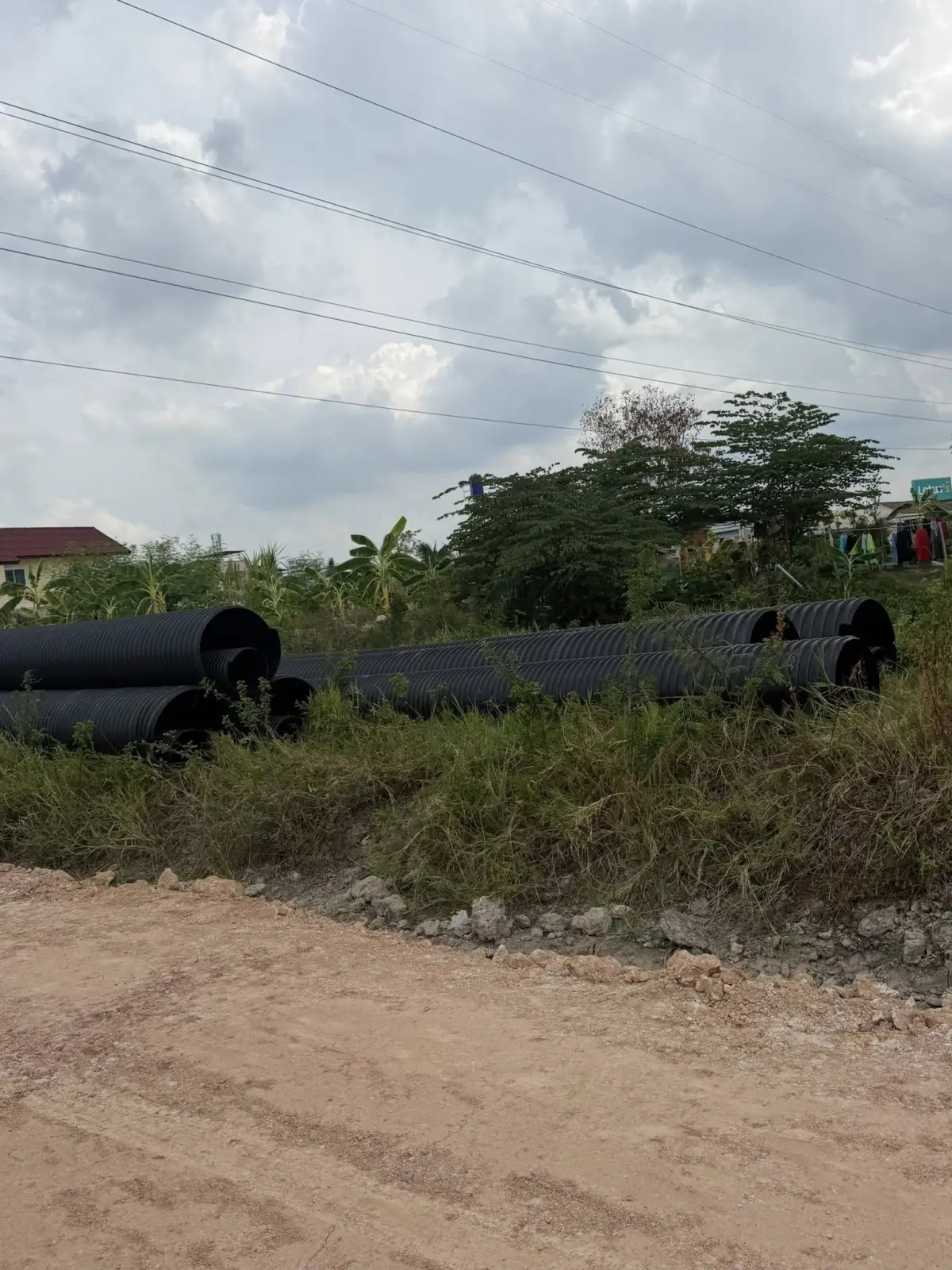 ท่อลอนพอลิเอทิลีนเสริมเหล็ก ระบายน้ำเทศบาลนครหาดใหญ่ Corrugated pipe Hatyai
